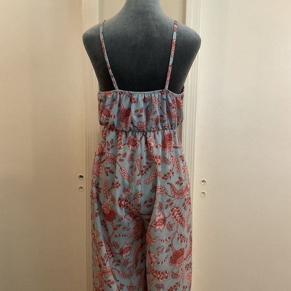 💙 BOOHOO PAISLEY PRINT WRAP STRAPPY JUMPSUIT - Picture 7 of 8